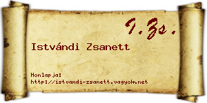 Istvándi Zsanett névjegykártya