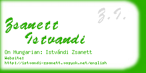 zsanett istvandi business card